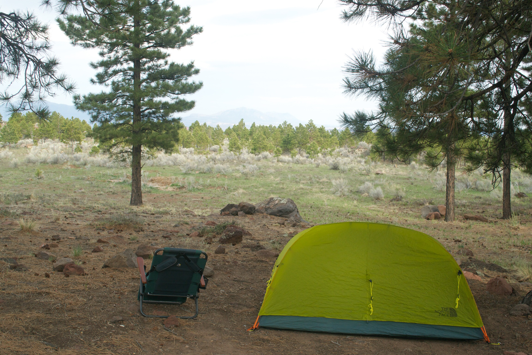 The North Face Meso 22; got it on sale. Ok tent, but it's mostly screen; in high winds (like Dixie National Forest here in Utah) the fine-grain sand blows right in. May, 2014.