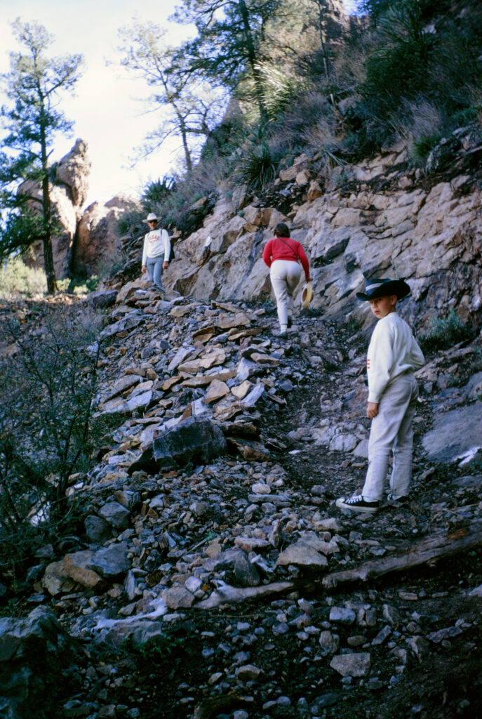 Me, Mom, big brother hiking up South Rim